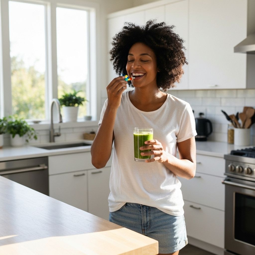 Healthy lifestyle with moringa supplements